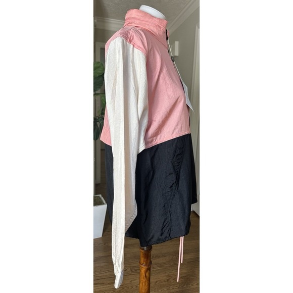 Adidas Originals Colorblock Windbreaker Jacket Pink Black Cream Women's S NWT - Picture 7 of 12
